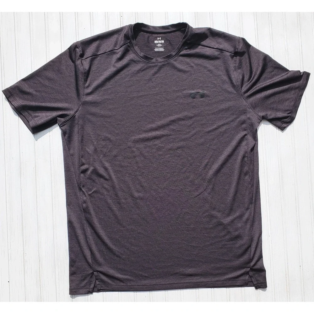 Under Armour T-Shirt Men's Medium Loose Fit Dark Gray Gym Wear‎ Athletic Workout